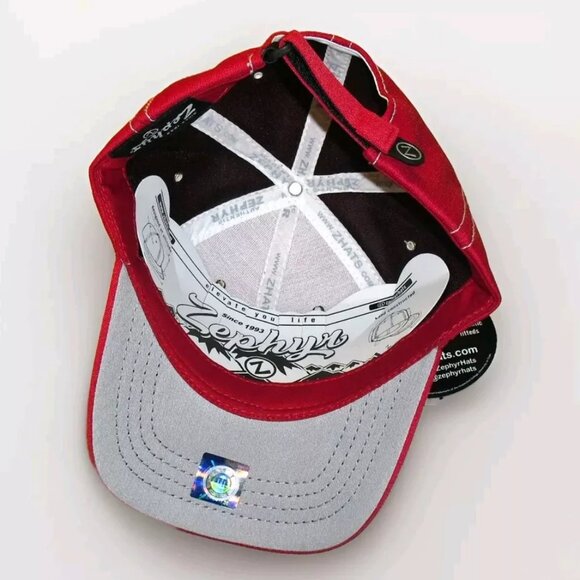 Nebraska Huskers Mens Zephyr Adjustable Red Strapback hat cap New Tags Ncaa - Picture 2 of 4